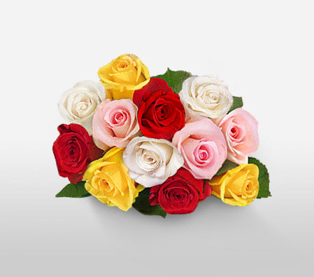 Alluring Dream-Mixed,Pink,Red,Yellow,Rose,Bouquet
