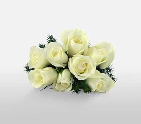 Poetry In Roses-White,Rose,Bouquet