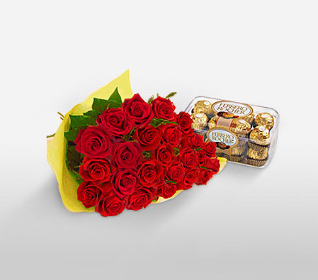 Sparkling Gift Combo-Red,Chocolate,Rose,Bouquet