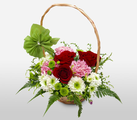 Paradise Island <Br><span>Mixed Flowers In Basket</span>