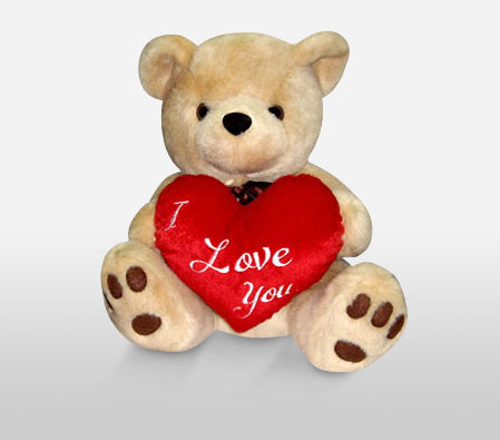 Brownie Bear With I Love You Heart-Teddy,Soft Toys