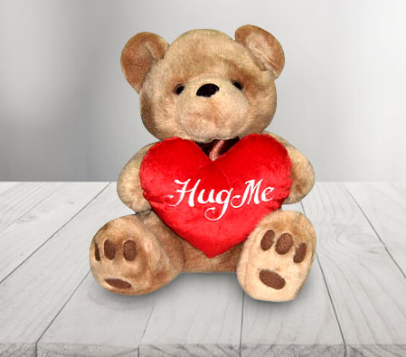Brownie Bear With Hug Me Heart