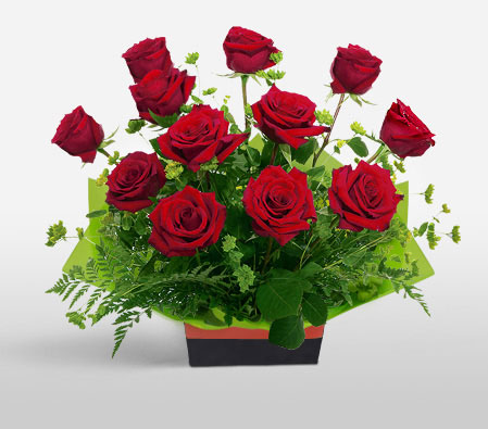 Roses In A Box-Red,Rose,Arrangement