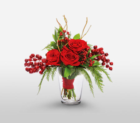 Romance Roses <span>Rose Arrangement in a Vase - Sale $20 Off </span>