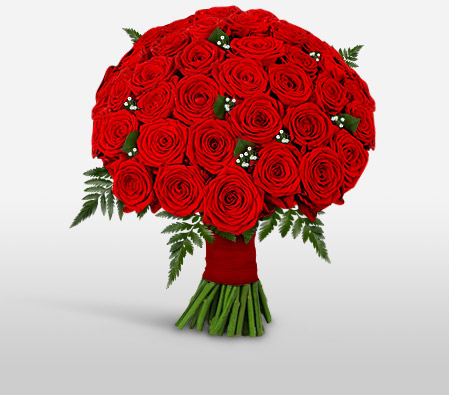 50 Red Roses-Red,Rose,Bouquet