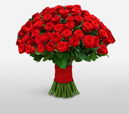 100 Red Rich Roses-Red,Rose,Bouquet