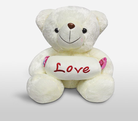 Love Bear-White,Teddy Bear,Soft Toys,Gifts