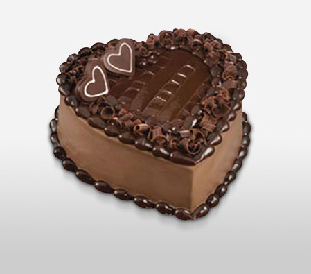 Heart Shape Chocolate Egg Cake - 35oz/1kg-Chocolate,Cakes,Sweets,Gifts