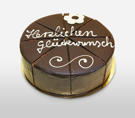 Dessert Sacher Cake - Congratulations, 500 gms 