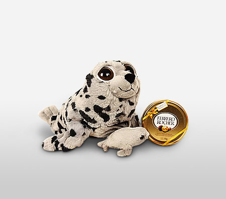 Mom Seal-Chocolate,Soft Toys,Gifts