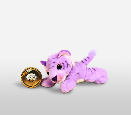 Purple Tiger-Chocolate,Soft Toys,Gifts