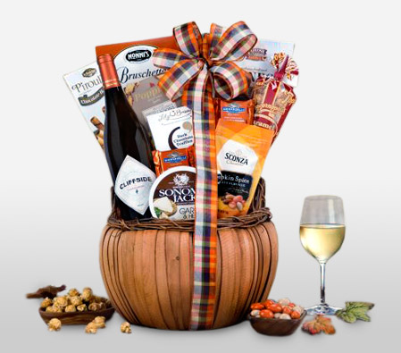 Happy Halloween Wine Basket