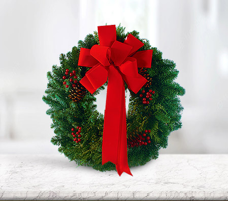 Holiday Wreath-Green,Wreath,Plant