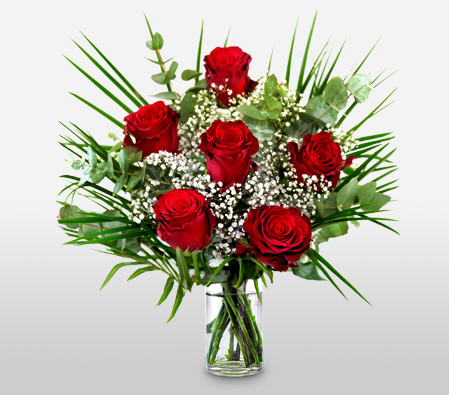 Romantic Red Roses-Red,Rose,Bouquet