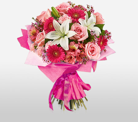 Pink Charm<Br><span>Mixed Flowers Bouquet</span>