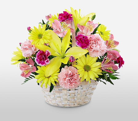Cuddle Up<Br><span>Mixed Flowers in Basket</span>