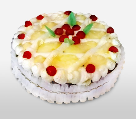 Deliciously Fruity Cake - 35oz/1kg-Cake,Fruit,Ananas,Birthday