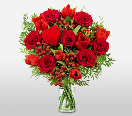 Eternal Romance <span>Red Roses & Tulips</span>