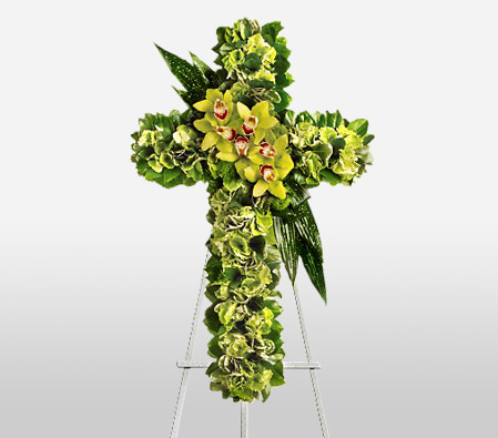 Standing Cross Funeral Spray