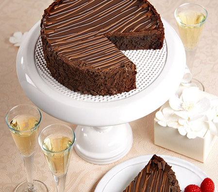 Triple Chocolate Enrobed Brownie Cake - 35oz/1kg