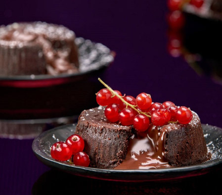 Chocolate Truffle Lava Cakes - Four 4-inch mini cakes
