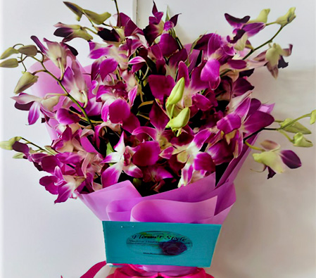 Gorgeous Bouquet of 12 Orchids
