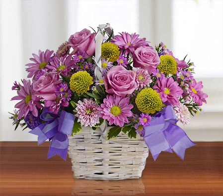 Lavender Flower Basket