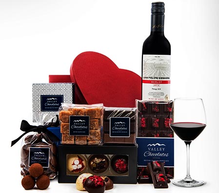 Merlot Wine & Chocolates Gift Box