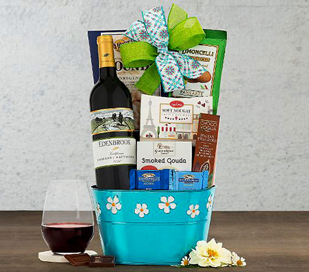 Mothers Day Wine Gift Basket