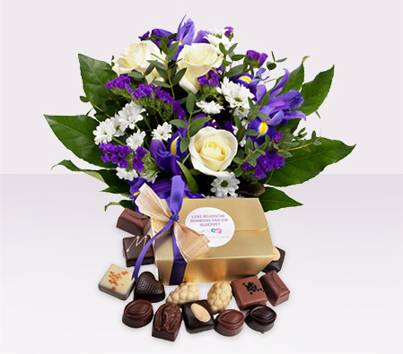 Stunning Bouquet with Belgium Chocolates