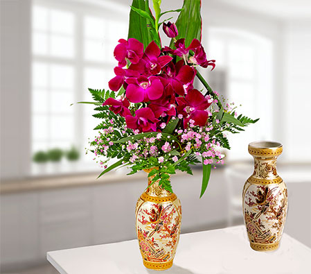 Ming Vase with Orchids