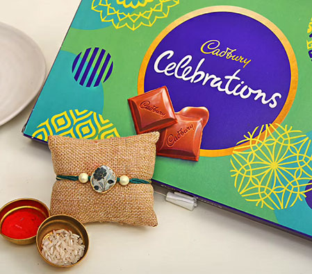Rakhi With Cadbury Chocolate Celebration