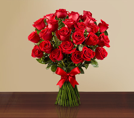 The Rendezvous - 24 Red Roses-Red,Rose,Bouquet
