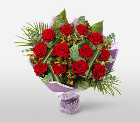 Red Cascade-Red,Rose,Bouquet