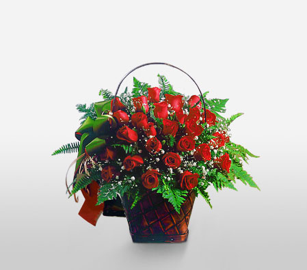 My Love With Stars-Red,Rose,Arrangement,Basket