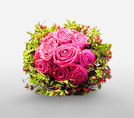 Pink Strast-Green,Lavender,Pink,Rose,Bouquet