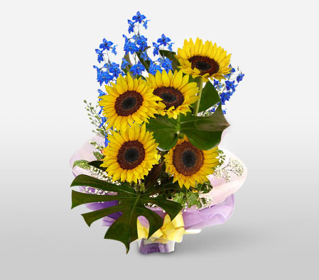 Sunny Treats-Yellow,SunFlower,Bouquet