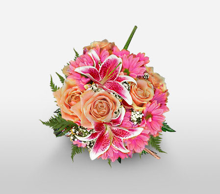 Legend Of The Fall-Pink,Chrysanthemum,Lily,Arrangement