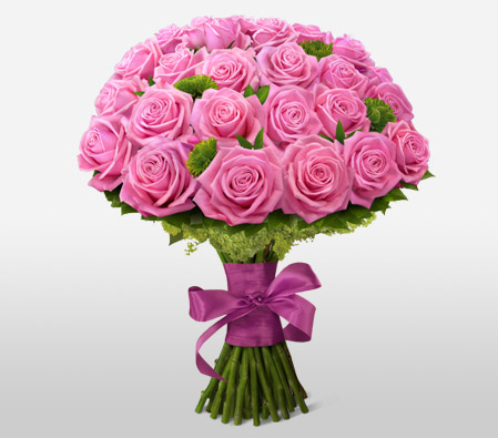 Classic 24 Lilac Roses-Pink,Rose,Bouquet