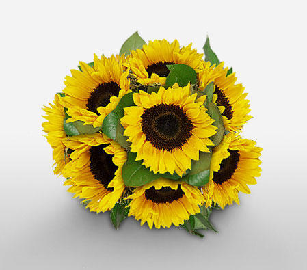 Golden Blooms-Green,Yellow,SunFlower,Bouquet