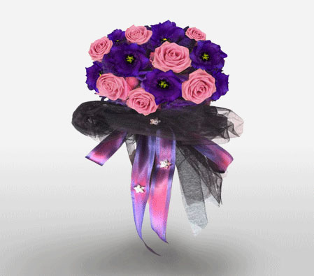 Pisa-Pink,Purple,Rose,Bouquet
