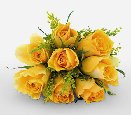 Sparking Yellow Roses-Yellow,Rose,Bouquet
