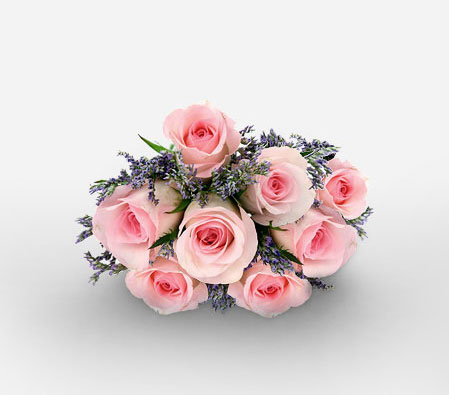 El Belleza 
8 Pink Roses-Pink,Rose,Bouquet