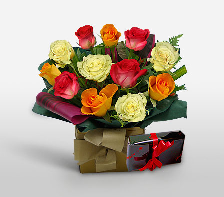 Carnival Passion-Mixed,Chocolate,Rose,Arrangement