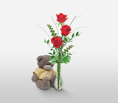 Teddy Roses-Red,Rose,Teddy,Bouquet