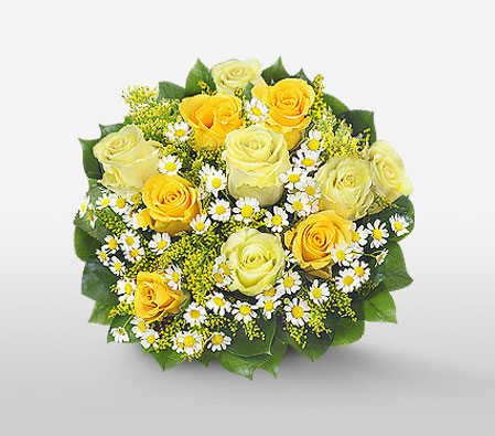 Osterfeuer-Yellow,Rose,Bouquet
