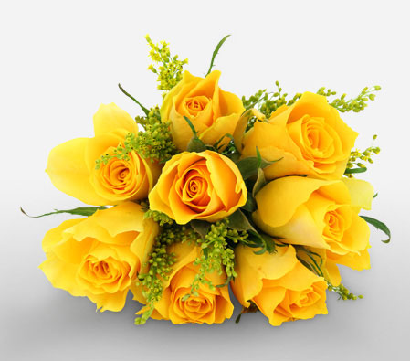 Glowing Roses-Yellow,Rose,Bouquet