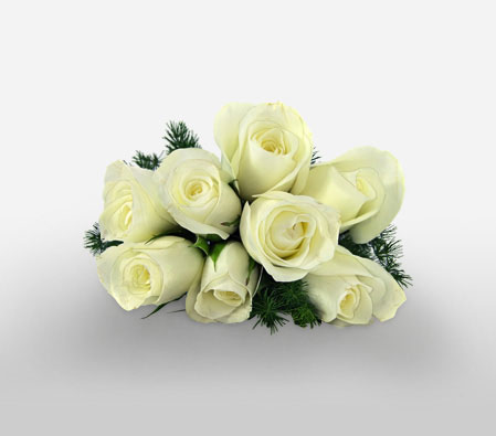 Innocent Elegance-White,Rose,Bouquet