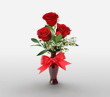 Triple Romance-Red,Rose,Arrangement