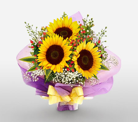 Summer Holiday-Yellow,SunFlower,Bouquet
